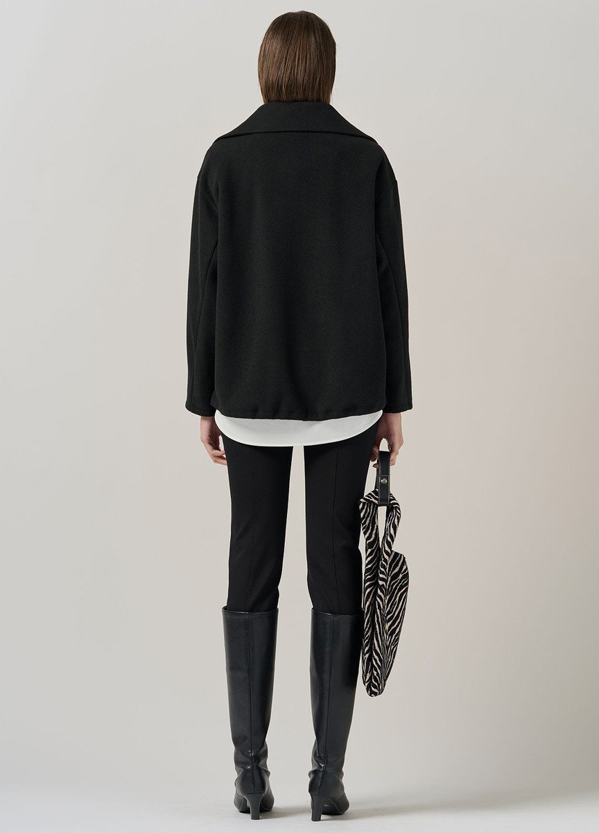 托斯卡納刷毛絨翻領長袖上衣